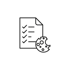 Cookie, data icon. Element of general data project icon for mobile concept and web apps. Thin line Cookie, data icon can be used for web and mobile
