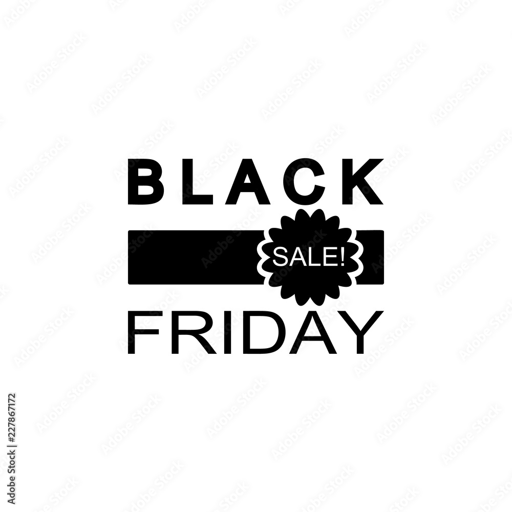 Wall mural black friday sale icon. element of black friday icon for mobile concept and web apps. detailed black