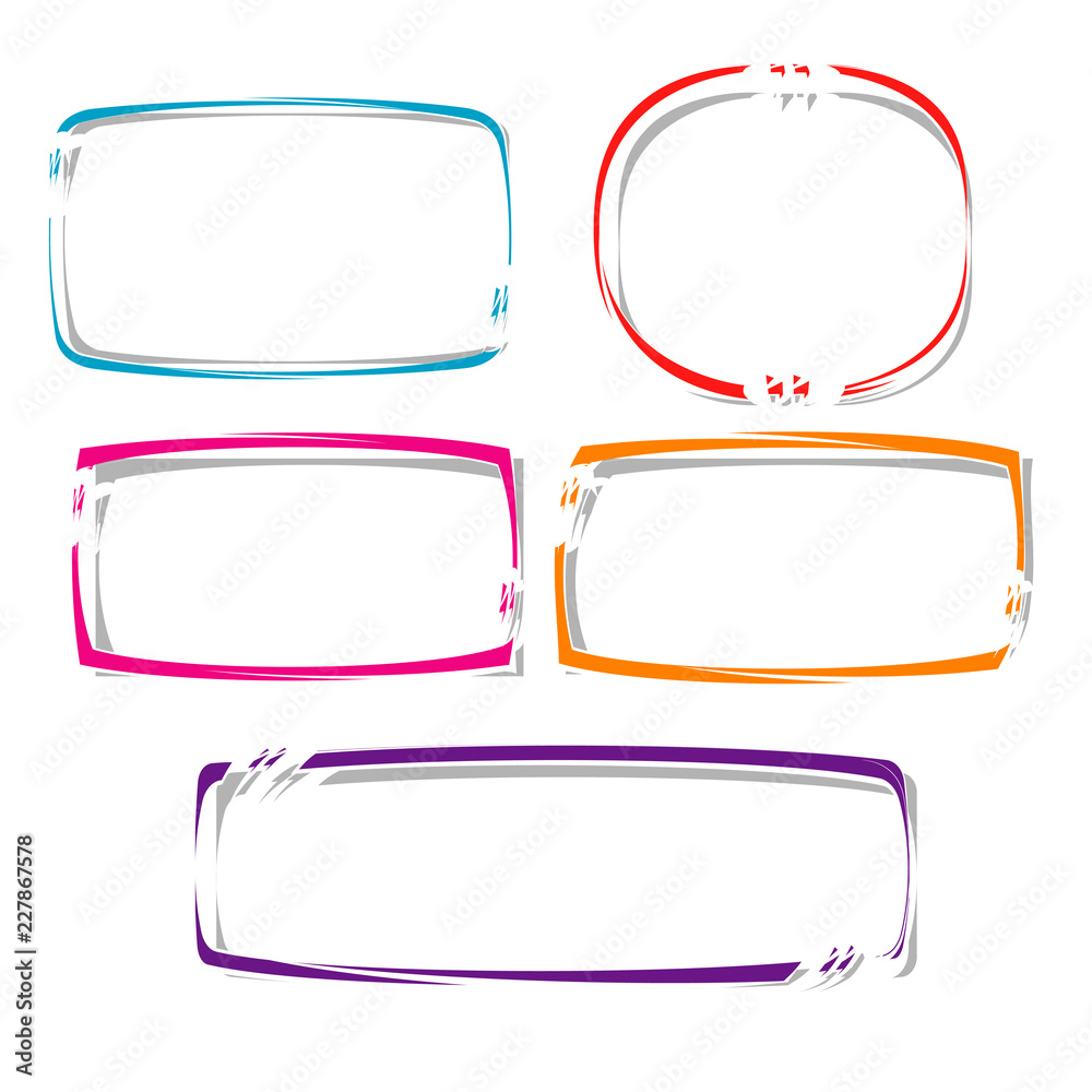 Poster set of text box frame quote element vector