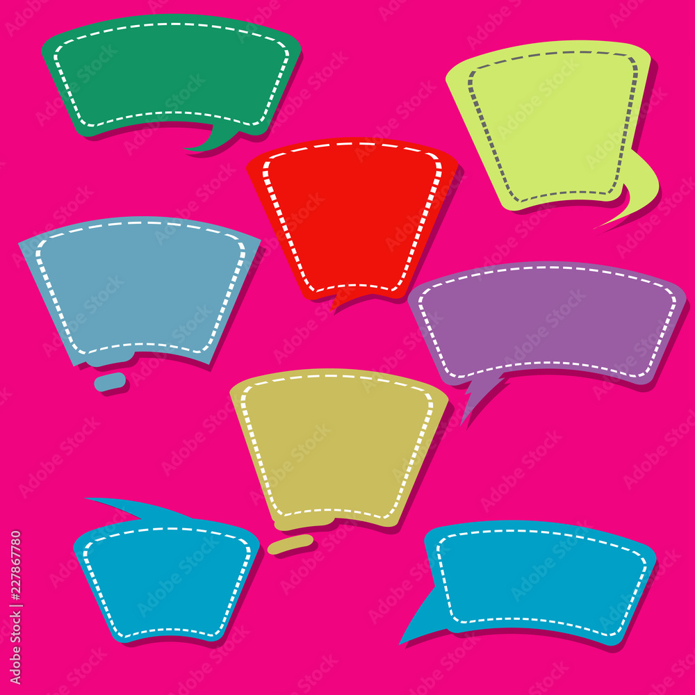 Poster set of text box frame quote element vector