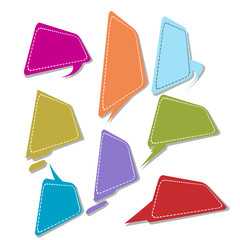 set of text box frame quote element vector