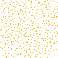 Gold glitter confetti seamless pattern. 