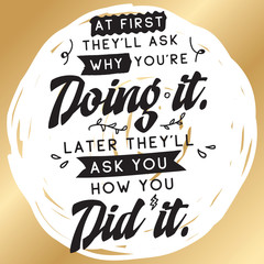 Typography for t shirt or sweatshirt printing and embroidery. Print for tee. Inspirational quote, motivation.