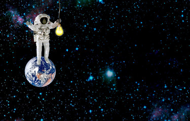 Obraz na płótnie Canvas Space lighting mission spaceman