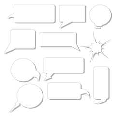 set of text box frame quote element vector