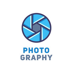 Logotype for the studio or photographer. Vector illustration.