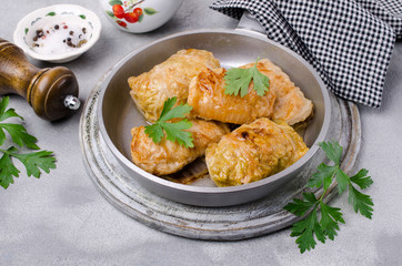 Fried stuffed cabbage