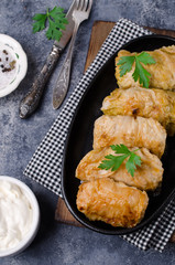 Fried stuffed cabbage