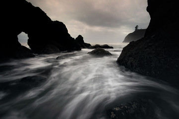 A cloudy day at the Olympic coast - long exposure