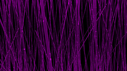 Glowing optical fiber. Abstract background. 3D render.