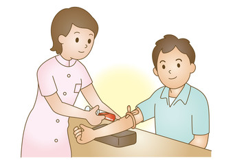 医療イラスト：採血