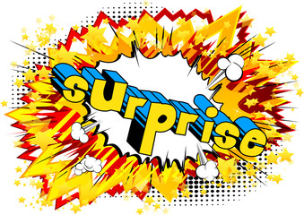 Surprise - Vector illustrated comic book style phrase.