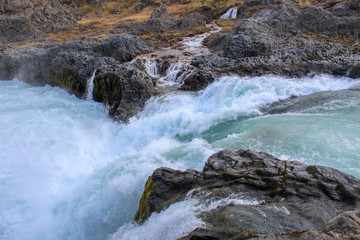 Godafoss waterfall in Iceland during the autumn