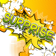 Surprise - Vector illustrated comic book style phrase.