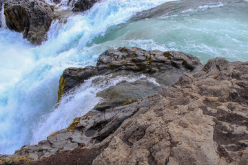 Godafoss waterfall in Iceland during the autumn