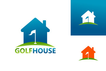 Golf House Logo Template Design Vector, Emblem, Design Concept, Creative Symbol, Icon