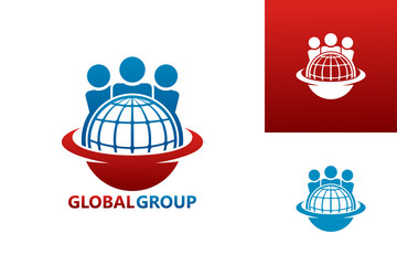 Global Group Logo Template Design Vector, Emblem, Design Concept, Creative Symbol, Icon