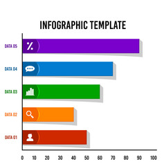 Horizontal chart bar infographic design template.