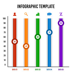 Statistics bar chart infographic design template.