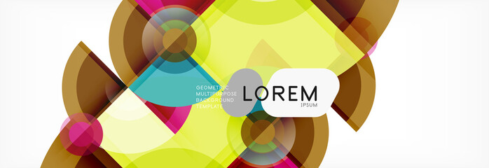 Abstract background bright circles geometric design