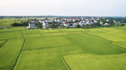 Naklejka premium Autumn rural scenery in southern anhui province, China