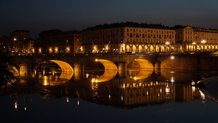 Obraz premium Turin at night / Torino, Italy.