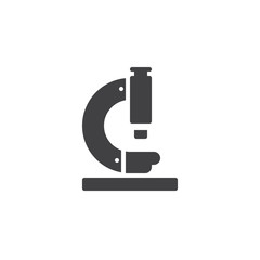 Microscope vector icon. filled flat sign for mobile concept and web design. Research simple solid icon. Science symbol, logo illustration. Pixel perfect vector graphics