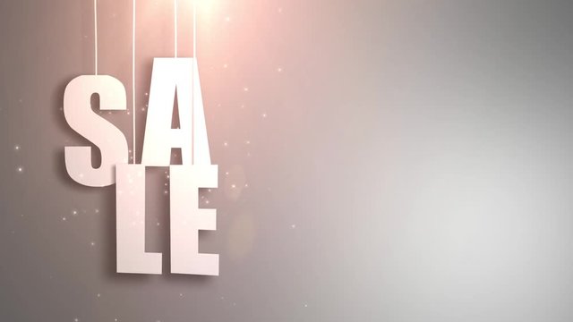 sales letter just hung on string with beautyful white background