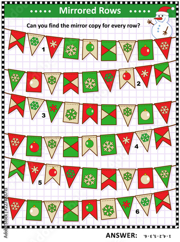 iq training winter christmas or new year themed visual logic puzzle find the exact - Christmas Logic Puzzles iq training winter christmas or new year themed visual logic puzzle find the exact - Christmas Logic Puzzles