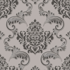 Vector damask seamless pattern element. Classical luxury old fashioned damask ornament, royal victorian seamless texture for wallpapers, textile, wrapping. Exquisite floral baroque template.