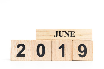 Wooden cube calendar ( JUNE ) 2019