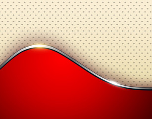 Red  business background, elegant with wave and dots pattern