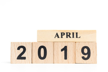 Wooden cube calendar ( APRIL ) 2019