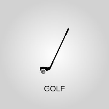 Golf icon. Golf symbol. Flat design. Stock - Vector illustration