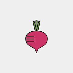 Beet flat vector icon