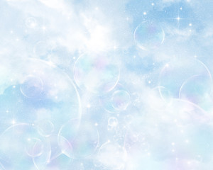 キラキラロマンティック背景：ブルー	