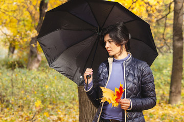 Woman on a background of autumn