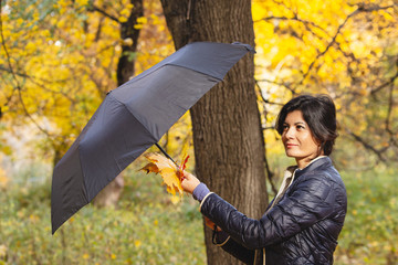 Woman on a background of autumn