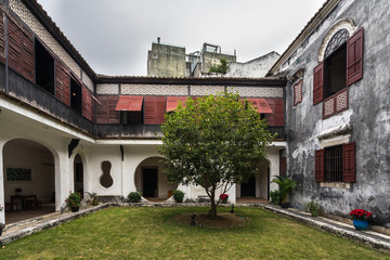 Small garden inside Mandarin's House (Casa do Mandarim) built in 19th century and residence of a...