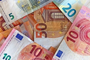 Billetes de euro.
