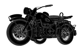 motorcycle silhouette vector