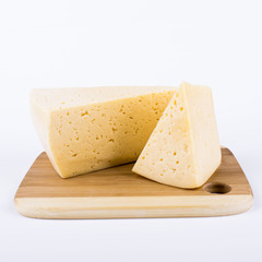 cheese fresh slices on the Board