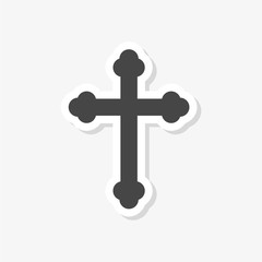 Christian church sticker, Cross icon 