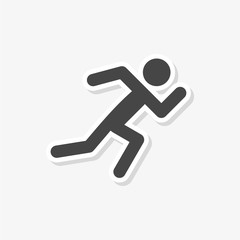 Let's run together, Running sticker