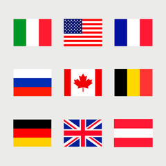 Naklejka premium National flags set