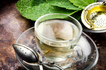Herbal tea with sage
