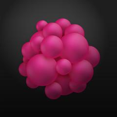 Abstract molecules structure with particles. Atoms. Graphic concept for your design