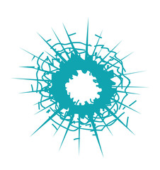 Crushed glass hand drawn, vector illustration