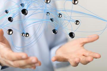 business network people in hand