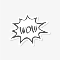 Fototapeta premium Wow Comic Text sticker